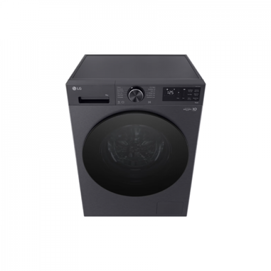 LG F2X50S9TBB Washing machine, A, Front loading, Washing capacity 9 kg, Depth 47.5 cm, 1200 RPM, Black | LG