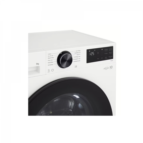LG F2X50S9TWB Washing machine, A, Front loading, Washing capacity 9 kg, Depth 47.5 cm, 1200 RPM, White | LG