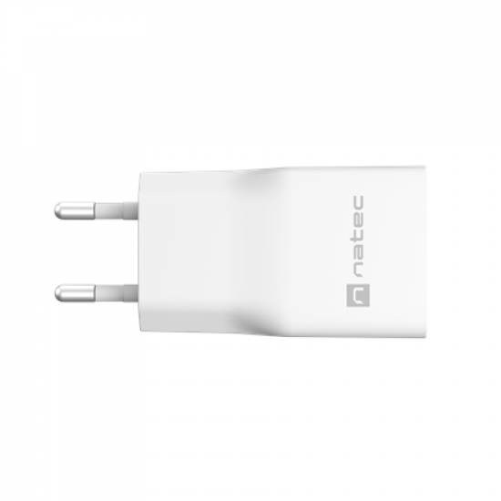 Natec Ribera USB Charger Gan Slim USB 1X USB-A + 1X USB-C 20W | NUC-2376