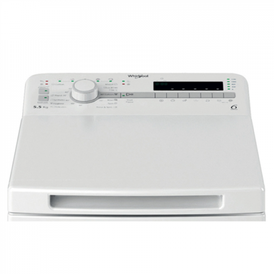 Whirlpool TDLR 55140S Washing machine, C, Top loading, Washing capacity 5.5 kg, 1051 RPM, Depth 60 cm, White | Whirlpool