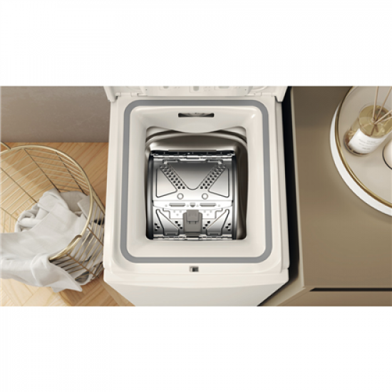 Whirlpool TDLR 55140S Washing machine, C, Top loading, Washing capacity 5.5 kg, 1051 RPM, Depth 60 cm, White | Whirlpool