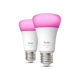 Philips Hue WCA 1100 A60 2P EU | E27 | 8.1 W | White and colour light | Bluetooth and Zigbee