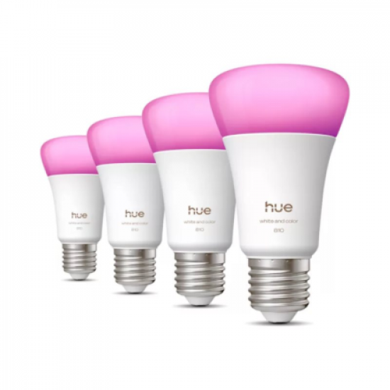 Philips Hue WCA 810 A60 E27 4P EU | E27 | 6 W | White and colour light | Bluetooth and Zigbee