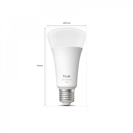 Philips Hue WA 1600 A67 1P EU | E27 | 11.8 W | White and colour light | Bluetooth and Zigbee