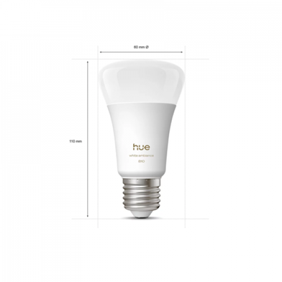 Philips Hue WA 810 A60 3P EU | E27 | 6 W | Warm to cool white light | Bluetooth, Zigbee
