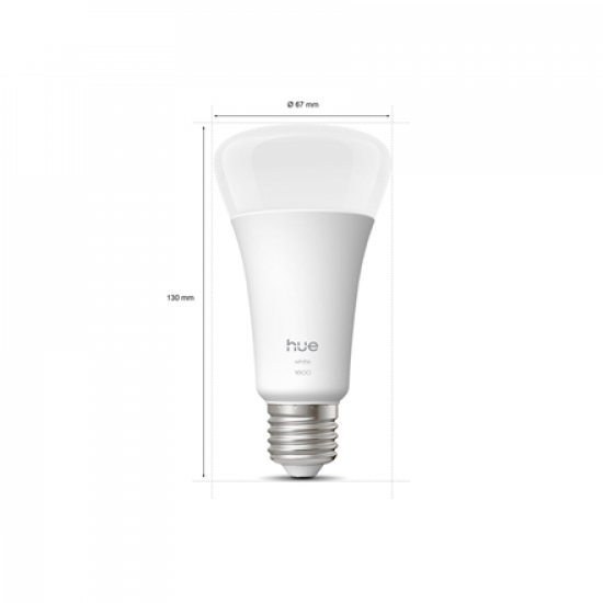 Philips Hue W 1600 A67 1P EU | E27 | 13.5 W | Soft white light | Bluetooth and Zigbee