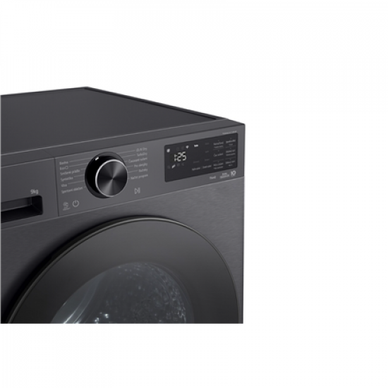 LG Dryer Machine | RHX5009TBB | Energy efficiency class B | Front loading | 9 kg | Heat pump | LED | Depth 66 cm | Wi-Fi | Matte black