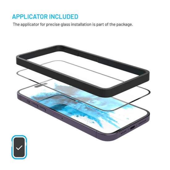 FIXED Full Cover 2,5D Tempered Glass with applicator for Samsung Galaxy A27 5G, 2 pcs, black