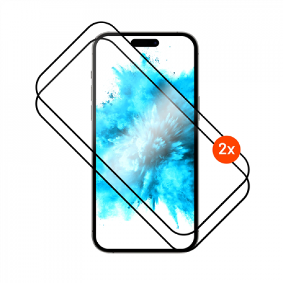 FIXED Full Cover 2,5D Tempered Glass with applicator for Samsung Galaxy A37 5G, 2 pcs, black