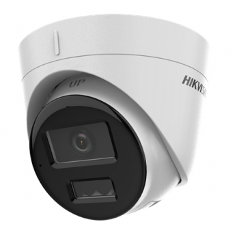 Hikvision DS-2CD1343G2-LIU F2.8, DOME,Hybrid light, IR+LED, 120dB WDR, H.265+, 4MP, 2.8mm(~100°), int. mikrofonas, IR pašv. iki 30m, IP67, P | Hikvision