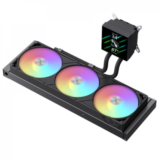 Gamemax CPU Liquid Cooler | GLACIER 360 LCD BK | Black