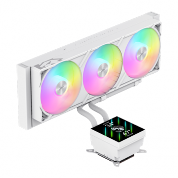 Gamemax CPU Liquid Cooler | GLACIER 360 LCD WH | White