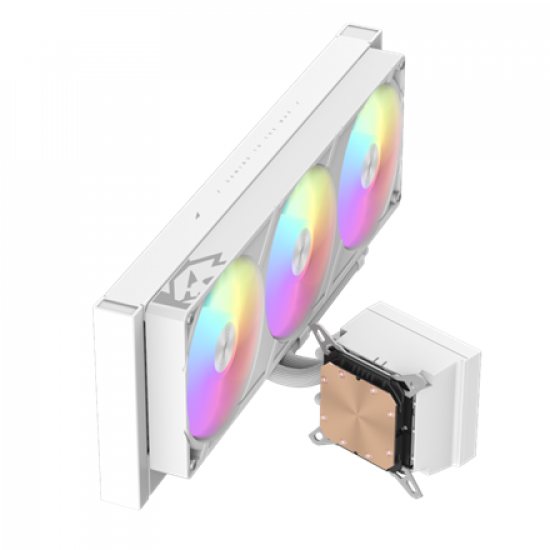 Gamemax CPU Liquid Cooler | GLACIER 360 LCD WH | White