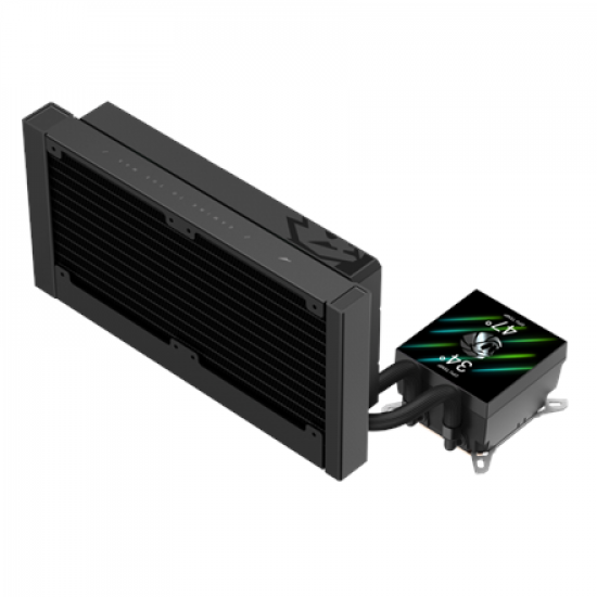 Gamemax CPU Liquid Cooler | GLACIER 240 LCD BK | Black