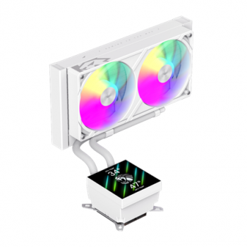 Gamemax CPU Liquid Cooler | GLACIER 240 LCD WH | White