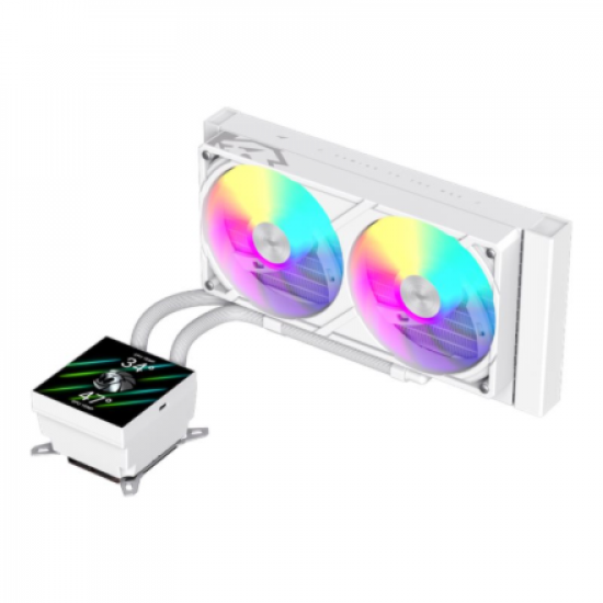 Gamemax CPU Liquid Cooler | GLACIER 240 LCD WH | White