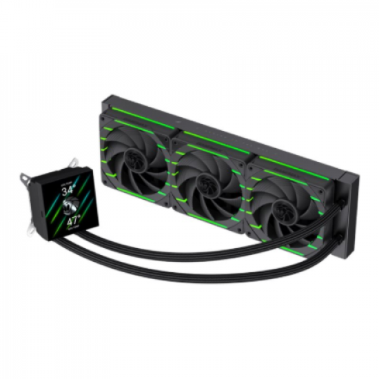 Gamemax CPU Liquid Cooler | HAILSTORM 360 LCD BK | Black