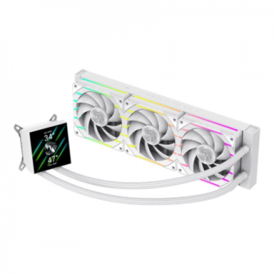 Gamemax CPU Liquid Cooler | HAILSTORM 360 LCD WH | White