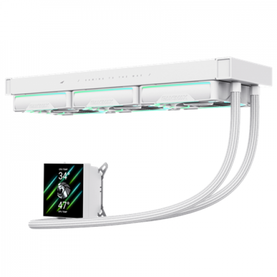 Gamemax CPU Liquid Cooler | HAILSTORM 360 LCD WH | White