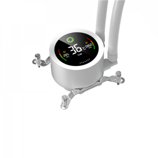 Gamemax CPU Liquid Cooler | ICEBURG 240 DIGITAL WH | White