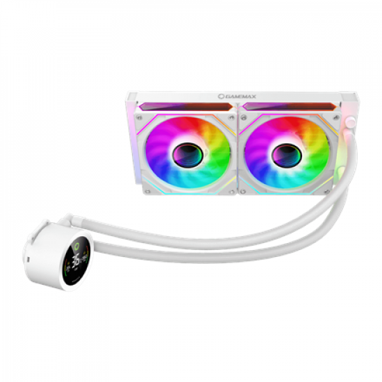 Gamemax CPU Liquid Cooler | ICEBURG 240 DIGITAL WH | White