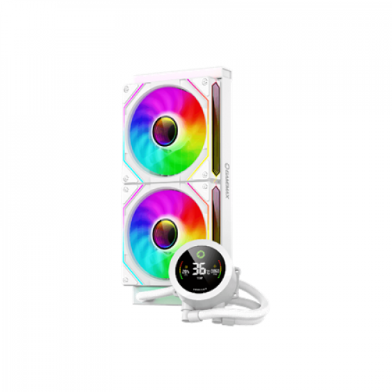 Gamemax CPU Liquid Cooler | ICEBURG 240 DIGITAL WH | White