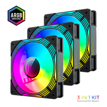 Gamemax Case Fan | KF300R BK | Black