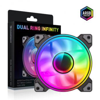 Gamemax Case Fan | DUAL RING INFINITY BK | Black