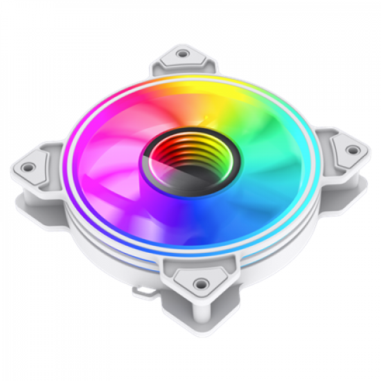 Gamemax Case Fan | DUAL RING INFINITY WH | White