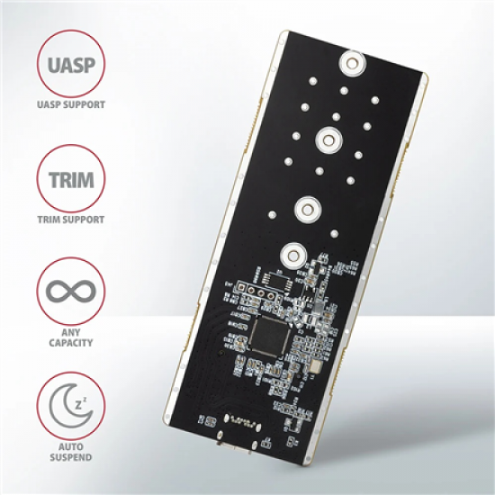 AXAGON External USB-C 3.2 Gen 2 metal box for M.2 NVMe SSDs | EEM2-GTR