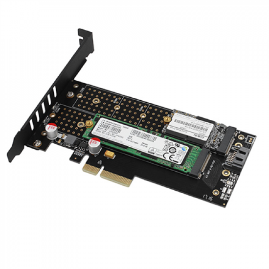 AXAGON PCIe NVMe with SATA M.2 adapter | PCEM2-DC