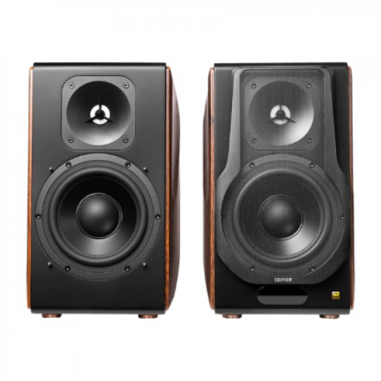 Edifier S3000MK II Premium Wireless 2.0 Bookshelf Speakers, Brown