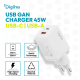 Digitus USB GaN Charger 45W, 1x USB-C, 1x USB-A | DA-10302