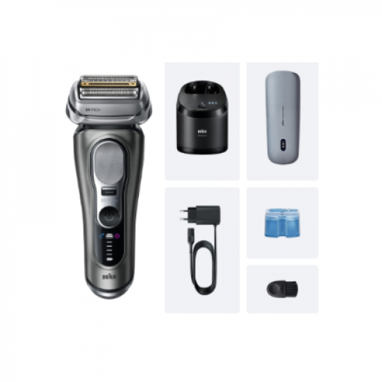 Braun 9675cc Series 9 PRO+ Clean&Charge Shaver, Grey