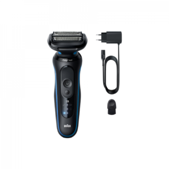Braun Electric Shaver | Series 5 52-B1000s | Operating time (max) 50 min | Wet & Dry | Lithium Ion | Black/Blue