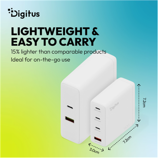 Digitus USB GaN Charger 140W, 3x USB-C, 1x USB-A | DA-10305