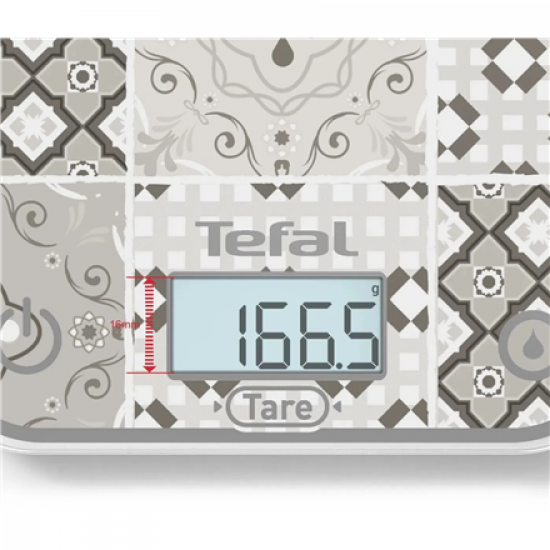 TEFAL Electronic Kitchen Scale | Optiss BC50D6V0 | Graduation 0.5/1 g | Display type LCD | Mozaic Decor