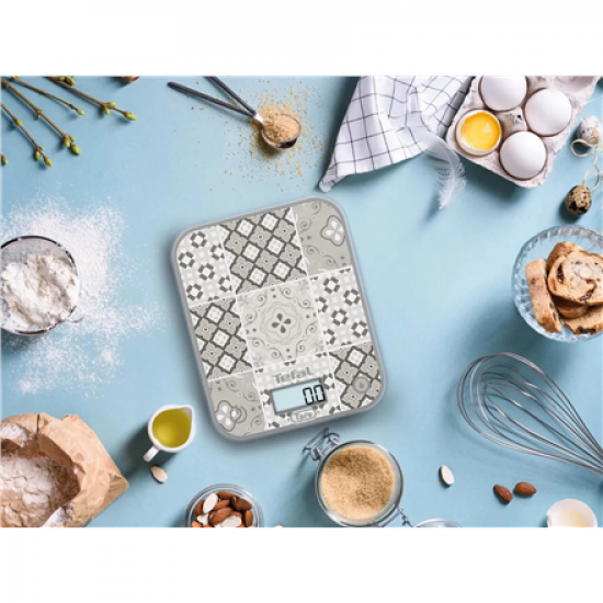 TEFAL Electronic Kitchen Scale | Optiss BC50D6V0 | Graduation 0.5/1 g | Display type LCD | Mozaic Decor
