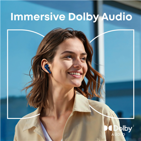 Anker Soundcore Earbuds with Dolby Audio | Liberty 5 | Bluetooth | In-Ear | Microphone | Noise canceling | Wireless | Navy blue