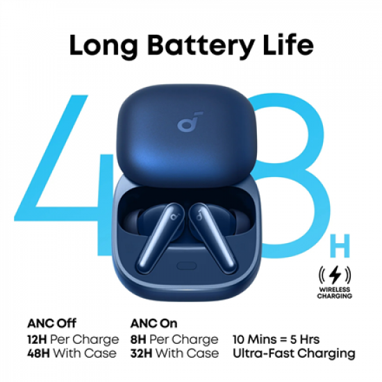 Anker Soundcore Earbuds with Dolby Audio | Liberty 5 | Bluetooth | In-Ear | Microphone | Noise canceling | Wireless | Navy blue