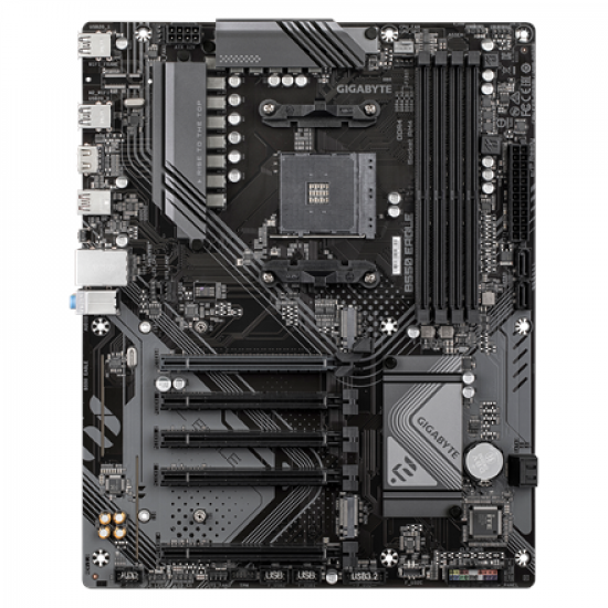 Gigabyte B550 EAGLE | Processor family AMD | Processor socket AM4 | DDR4 | Supported hard disk drive interfaces SATA, M.2 | Number of SATA connectors 4