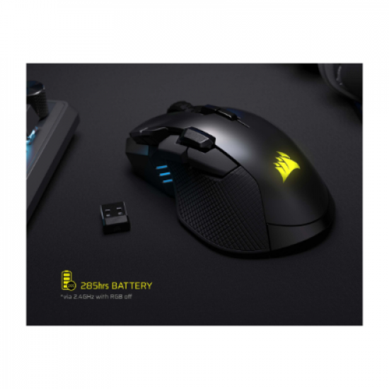 Corsair IRONCLAW SE | Gaming Mouse | Wireless/Wired | 2.4GHz, Bluetooth, USB-C | Black