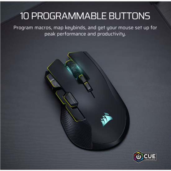 Corsair IRONCLAW SE | Gaming Mouse | Wireless/Wired | 2.4GHz, Bluetooth, USB-C | Black