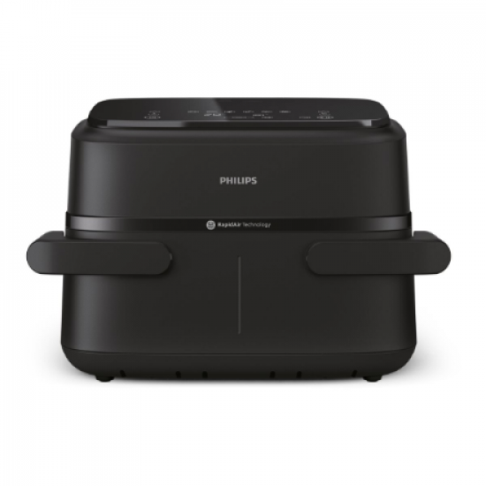 Philips Airfryer Dual Basket | NA150/00 1000 Series | Power 2450 W | Capacity 7 L | RapidAir Plus | Black