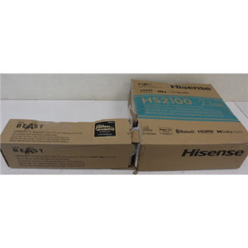 SALE OUT. Hisense HS2100 Soundbar System | Hisense Soundbar System | HS2100 | USB port | DAMAGED PACKAGING | AUX in | Bluetooth