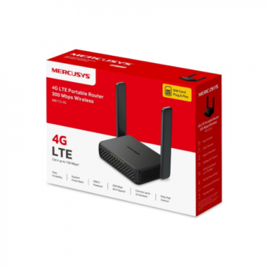 Mercusys MB113-4G 300 Mbps Wireless 4G LTE Portable Router