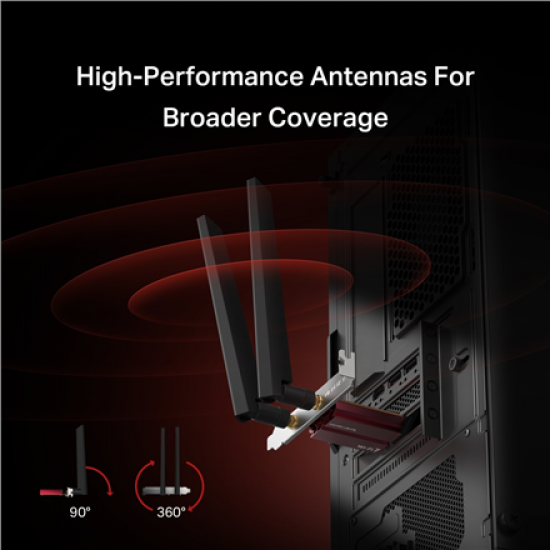 Mercusys MA47BE BE9300 WiFi 7 Bluetooth 5.4 PCIe Adapter | Mercusys