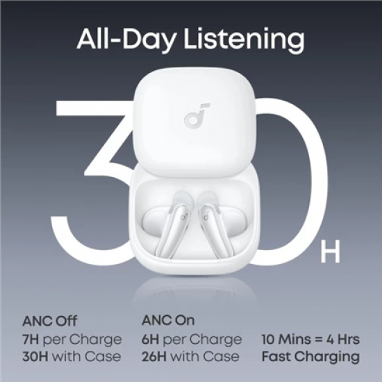 Anker Soundcore Earbuds | Liberty | Bluetooth | Semi-in-ear | Microphone | White | Noise canceling | Wireless