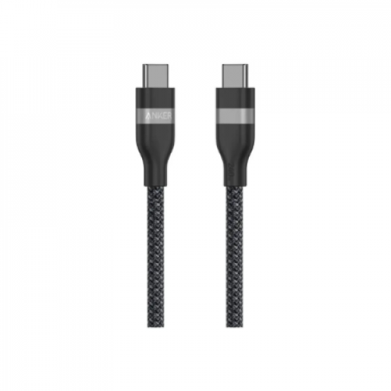 Anker USB-C to USB-C Cable Braided, 0.9m, 240W, Black | Anker USB-C Braided Cable, 0.9 m