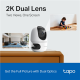 TP-LINK Tapo C245D | Dual Lens Pan/Tilt Security Camera | Dome | 3 MP | 3.1mm/F1.6 | MicroSD Card up to 512 GB
